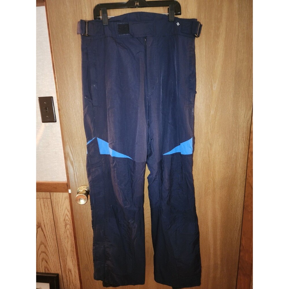 LL Bean Pants Mens Large Ski Snowboard Lined 32x 29 Nylon Navy Blue